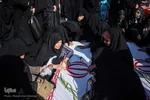 مراسم استقبال از پیکرهای 44 شهید تازه تفحص شده دوران دفاع مقدس در مرز بین المللی شلمچه برگزار شد