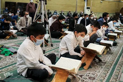 محفل انس با قران در مسجد صاحب‌الزمان سعادت آباد