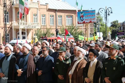 اجتماع مردم ارومیه در محکومیت جنایات رژیم صهیونیستی‎