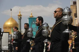 عزاداری خادمان حضرت معصومه در روز شهادت امام جواد(ع)
