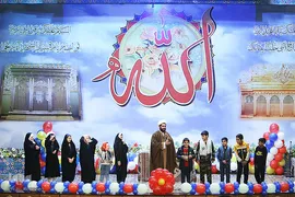 جشن تولد فرزندان شهدای مدافع حرم در شب میلاد حضرت عبدالعظیم حسنی(ع)