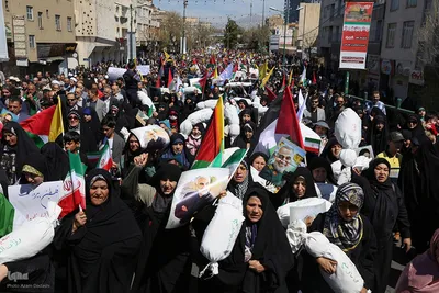 راهپیمایی روز جهانی قدس و تشییع شهیدالقدس «علی آقابابایی» در قزوین