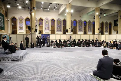 دیدار رهبر معظم انقلاب با خانواده شهدای حادثه‌ تروریستی شاهچراغ(ع) شیراز