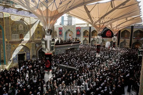 تشییع پیکر آیت‌الله حکیم در نجف اشرف + عکس و فیلم
