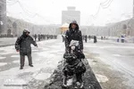 بارش اولین برف زمستانی در مشهد ـ حرم رضوی