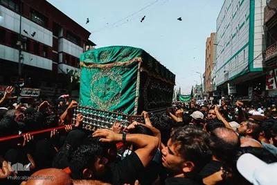 تشییع تابوت نمادین حوضه حکمت امام محمد جواد