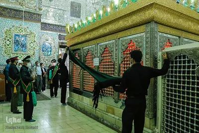 سیاهپوشان آستان مقدس امامزاده حسین (ع) قزوین
