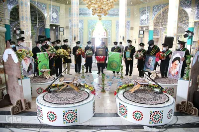 آئین شستشو وتعویض پرچم گنبد مسجد مقدس جمکران
