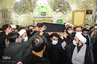 مراسم تشییع پیکر مرحوم آیت الله محدتقی مصباح یزدی در آستان مقدس عبدالعظیم حسنی(ع)