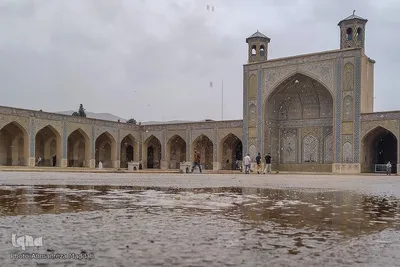 باران بهاری در مسجد تاریخی وکیل شیراز‎‎