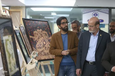 بازدید رییس جهاد دانشگاهی از  نمایشگاه هنر‌های قرآنی قلم