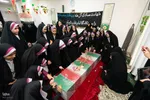 آیین استقبال از پیکر شهید گمنام در دبستان کمائی اصفهان