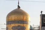 تعویض پرچم گنبد حرم رضوی در آغاز ماه محرم