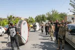 آیین «گل‌مالی» صبح عاشورا در فولادشهر اصفهان