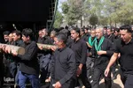 آیین نخل گردانی ظهر عاشورا در شاهدیه یزد
