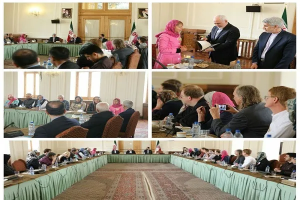 دیدار جمعی از فعالان صلح‌طلب و ضد جنگ با وزیر امور خارجه