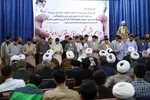 عمامه گذاری طلاب در روز میلاد امام حسین(ع)