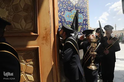 عزاداری خادمان حضرت معصومه در روز شهادت امام جواد(ع)