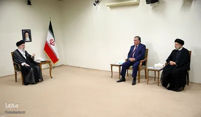 دیدار رئیس جمهور تاجیکستان و هیئت‌ همراه‌ با رهبر معظم انقلاب
