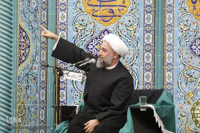 حضور آیت‌الله کعبی درمراسم عزاداری حضرت سیدالشهداء(ع)
