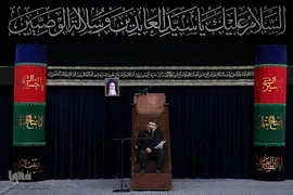 آخرین شب عزاداری حضرت اباعبدالله الحسین (ع) با حضور رهبر انقلاب اسلامی در حسینیه امام خمینی (ره)