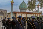 آیین تعویض پرچم گنبد آستان حضرت شاهچراغ (ع)‎‎