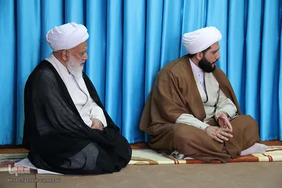 ديدار آيت الله مصباح عاملي مدير محترم حوزه علميه خراسان با آيت الله عبادي نماينده معزز ولي فقيه در خراسان جنوبي‎
