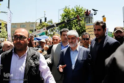 علی مطهری در راهپیمایی روز قدس