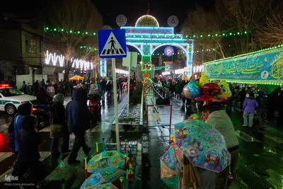 آذین‌بندی قدیمی‌ترین محله تهران در نیمه شعبان