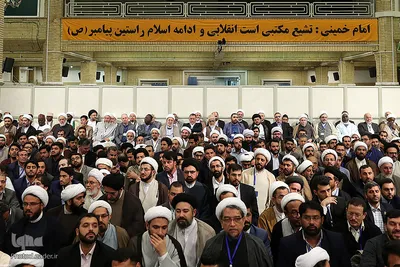 دیدار اعضای کنگره نقش شیعه درگسترش‌علوم‌اسلامی با رهبرانقلاب