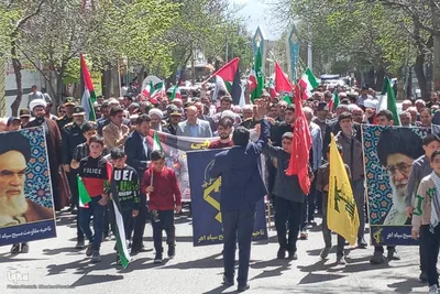 راهپیمایی حمایت از وعده صادق در اهر