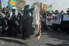 تجمع دانش‌آموزان تهرانی در حمایت از مردم مظلوم فلسطین