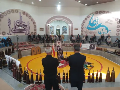مراسم پاسداشت یاد و خاطره شهدای خدمت توسط ورزشکاران اهری