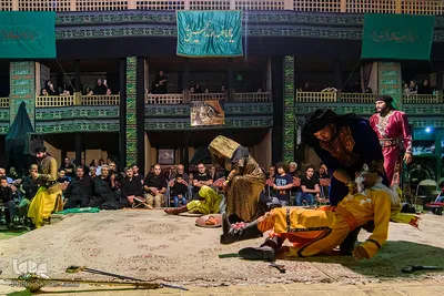 مراسم تعزیه خوانی در حسینیه اعظم برغان / البرز