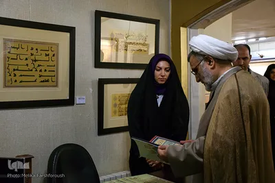 بازدید حجت‌الاسلام حشمتی، معاون قرآن و عترت وزیر فرهنگ و ارشاد اسلامی از گالری خط استاد قربان‌پور