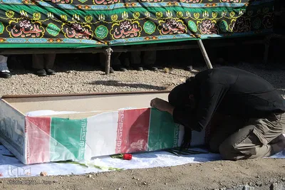 تشییع پیکر دو شهید گمنام در شهرستان بوانات فارس