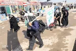 زائران و موکب‌داران در پایانه مرزی چذابه