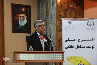  سیدحمیدرضا طیبی، رئیس جهاددانشگاهی در مراسم امضای قرارداد همکاری طرح ملی توسعه مشاغل خانگی