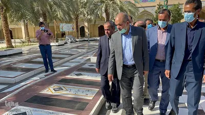 حضور وزیر کشور در امامزاده طبس