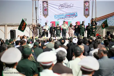 استقبال از ۹ شهید گمنام دفاع مقدس در تبریز
