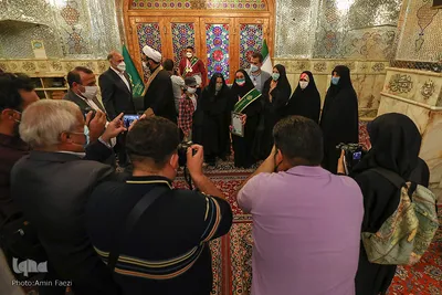 حضور قهرمانان پارالمپیک توکیو ۲۰۲۰ در حرم شاهچراغ(ع)