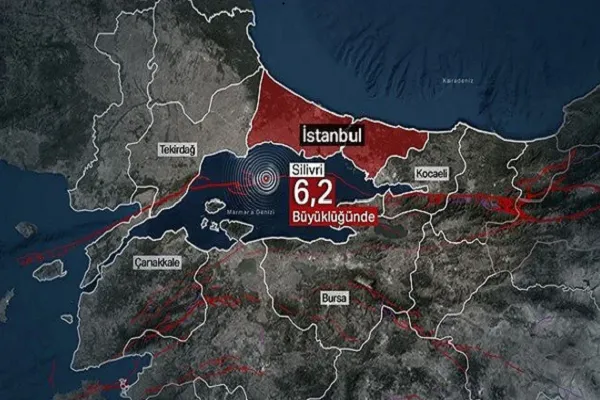 İstanbul'da 6,2 büyüklüğünde deprem