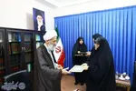 نشست فعالان فرهنگی بنیاد عفاف و حجاب دفتر نماینده ولی فقیه در مازندران با آیت الله محمد باقر  محمدی لائینی  در ساری