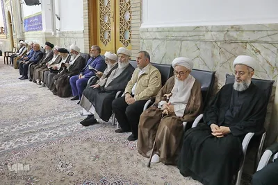 مجلس ترحیم آیت الله فیاض و گرامیداشت شهدای جنگ ۱۲ روزه در حرم بانوی کرامت