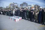 وداع باشکوه مردم دارالارشاد با شهدای مرزبان اردبیلی