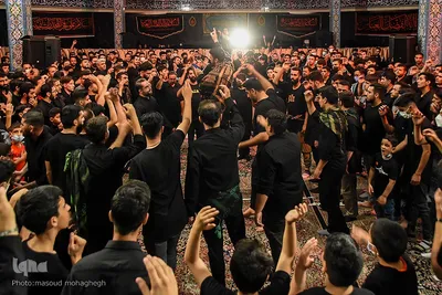 آیین عزاداری شب ششم محرم مسجد امام حسین(ع) سمنان