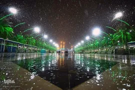 بارش برف در بین‌الحرمین