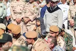مراسم استقبال از پیکرهای 44 شهید تازه تفحص شده دوران دفاع مقدس در مرز بین المللی شلمچه برگزار شد
