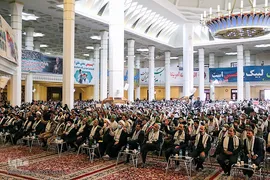 مراسم حماسه حضور بسیجیان در حرم شاهچراغ(ع)