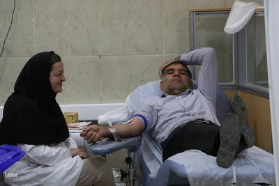 اهدا خون برای حادثه دیدگان بندر عباس